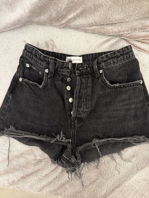 Mini shorts Satinette like new, size 36, black and grey