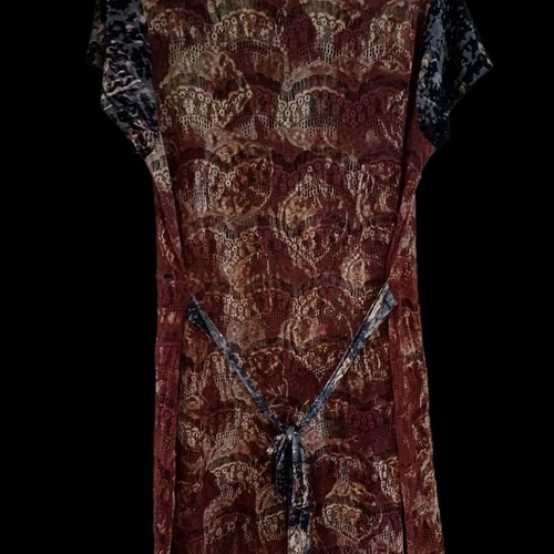 Custo Barcelona mini dress like new, party lace with printed fabric