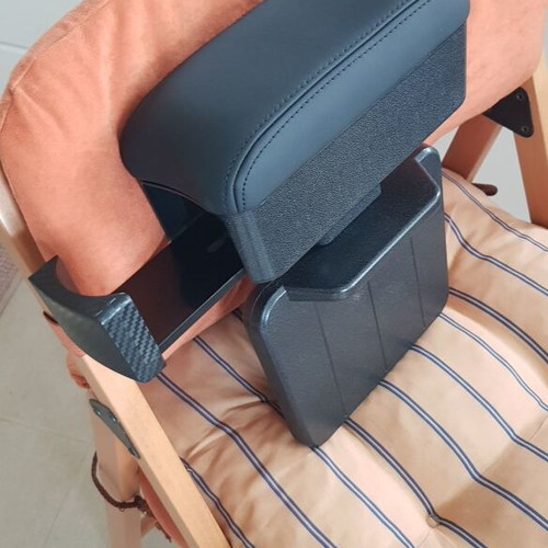 Multifunctional leather car armrest new with bottle holder and storage