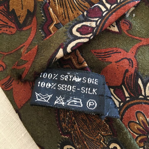 Vintage Italian silk tie used, multicolored