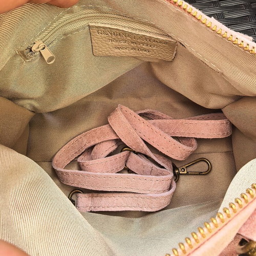 Vera Pelle handbag like new, pink suede, Balenciaga style