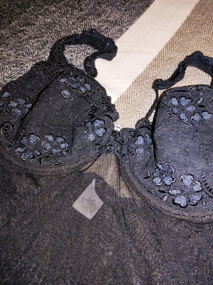 Νυχτικό γυναικείο Luna μεταχειρισμένο, μαύρο, στενή γραμμή, μίνι