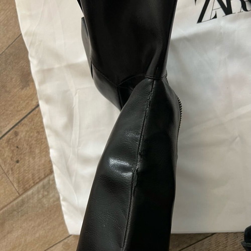 Zara cowboy boots new, size 39, black