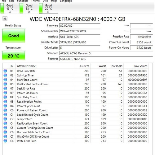 WD Red 4TB WD40EFRX NAS HDD with NASware 3.0