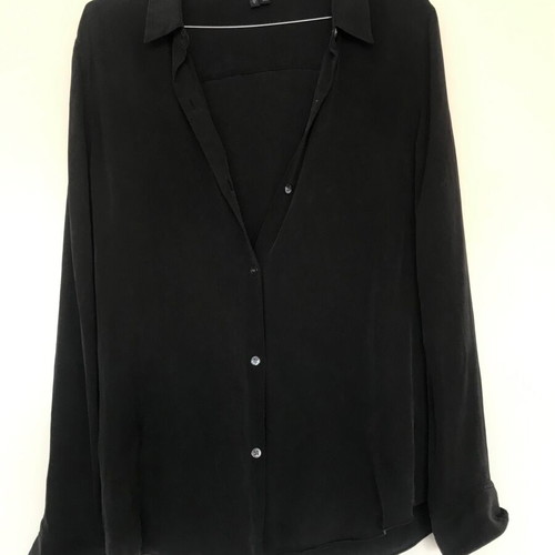 Theory silk shirt size L, like new, black