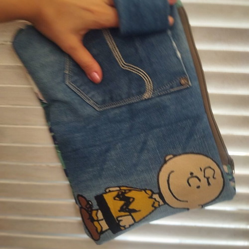 Denim toiletry bag George Brown Peanuts (Snoopy)