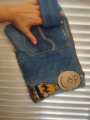 Denim toiletry bag George Brown Peanuts (Snoopy)