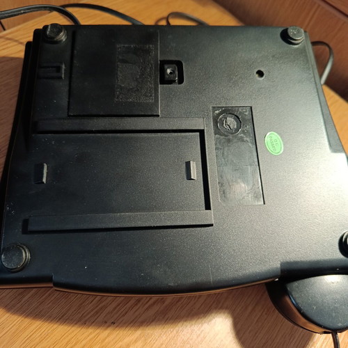 Protone black corded phone used, fully functional, 19x16 cm