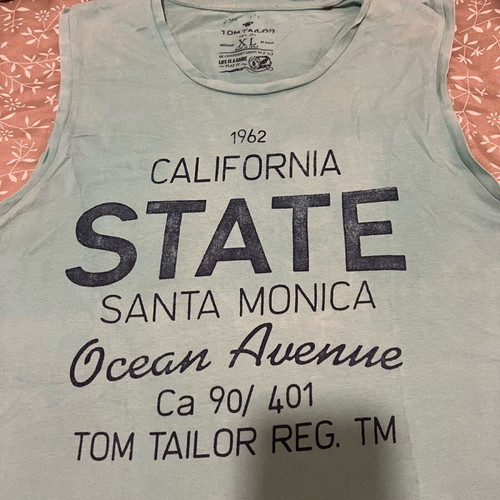 Tom Taylor sleeveless sports T-shirt used, size XL, green