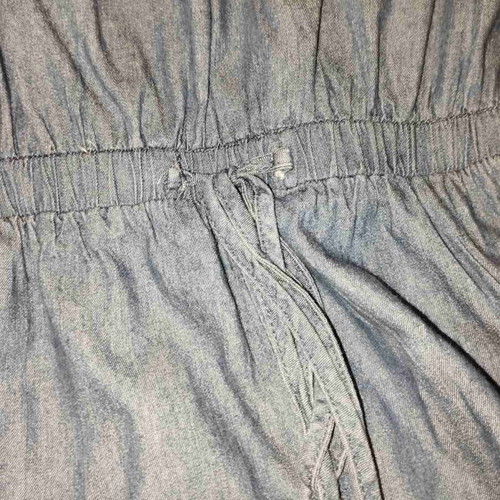 Denim look playsuit size S, like new, white and blue