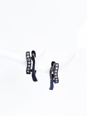 Vintage silver 925 earrings used with zircon stones