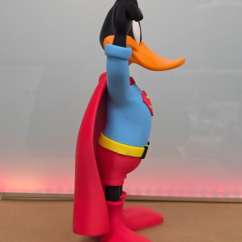 Superman Duffy Duck figure like new, height 30 cm