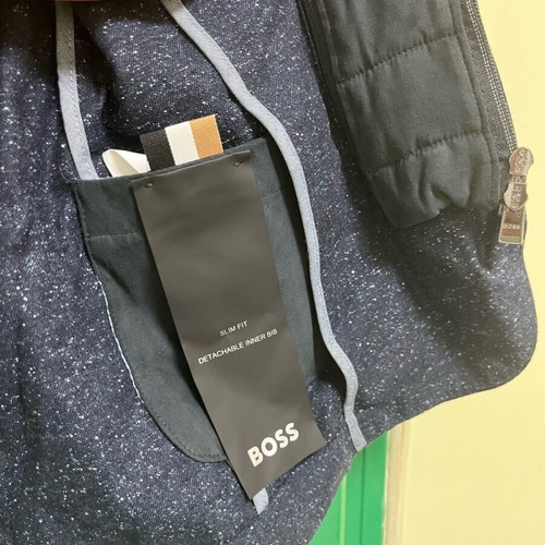 Blue Boss jacket new with detachable vest hem