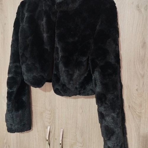 Faux Fur Jacket Parkson Fashion like new, black, size L