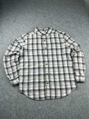 Columbia Sportswear Men's Checked Shirt M Used 100% Cotton Long Sleeve Herringbone