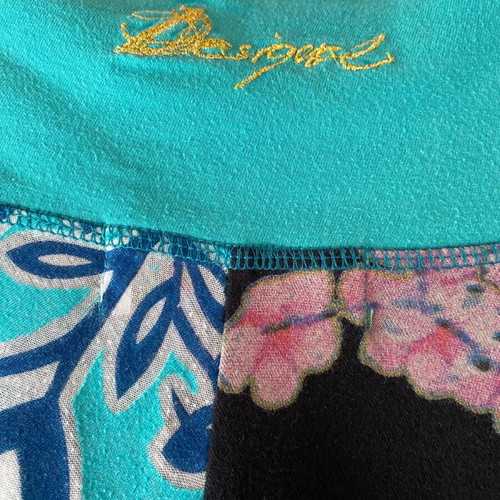 Desigual vintage A-line skirt with silk ruffle, like new