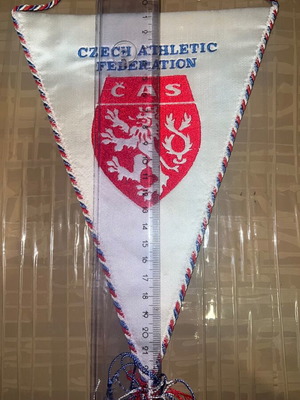 Czech Athletic Federation pennant used, rare sports collectible