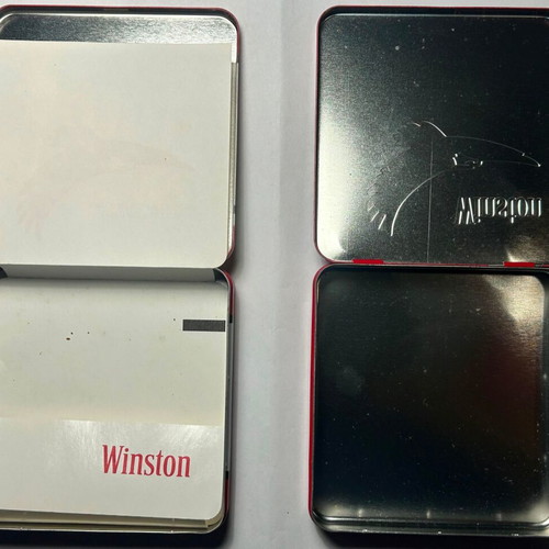 Winston cigarette metal cases like new, set of two