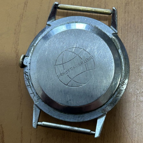Pobeda Soviet wristwatch used, rare factory design 1950-1965