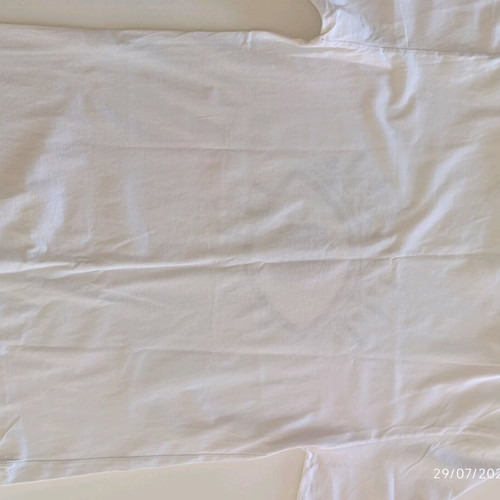White T-shirt with Eye Like New, 100% Cotton, Loose Fit
