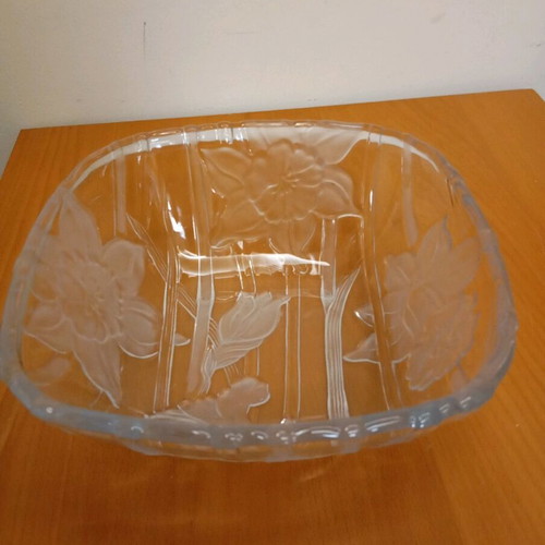 Crystal square fruit bowl new