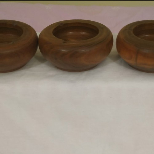 Vintage set of 10 wooden decorations used