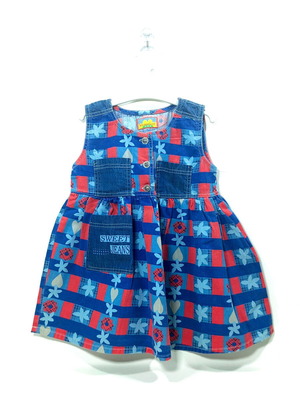 Montefiore Sweet Jeans toddler patchwork dress like new 18-24 months