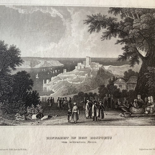 Entrance to Bosporus from Black Sea chalcography used 1848
