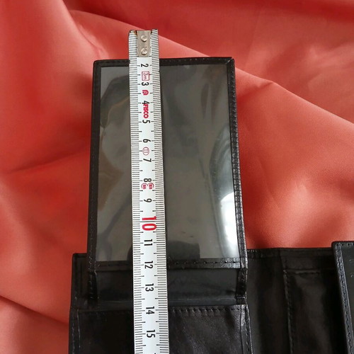 Camel leather black wallet new