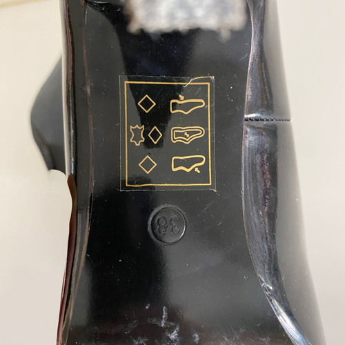 Migato black patent leather pumps size 38 like new