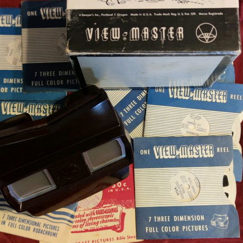 View-master E (1951) used with 10 reels from 40s, 50s