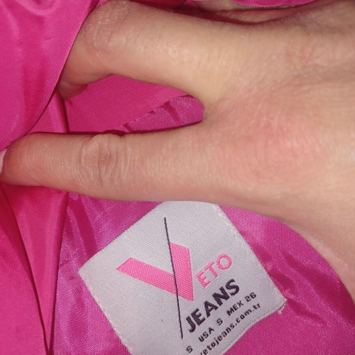 Long fuchsia jacket like new