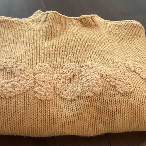 DKNY Jeans M beige thick knit sweater