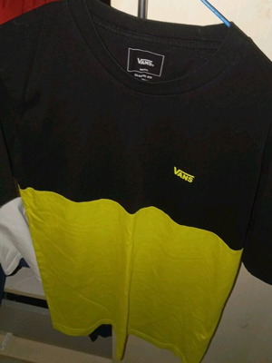 Unisex T Shirt Vans New, Black and Yellow, Size S