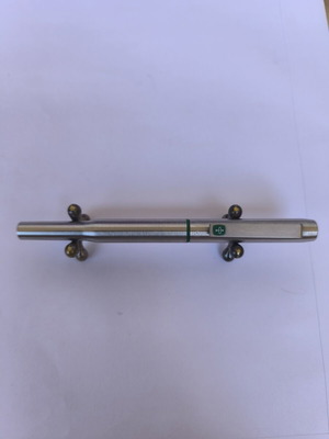 Parker 25 pen used, stainless steel with green details
