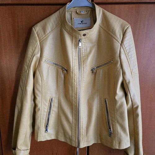 Women's biker jacket yellow XXL new