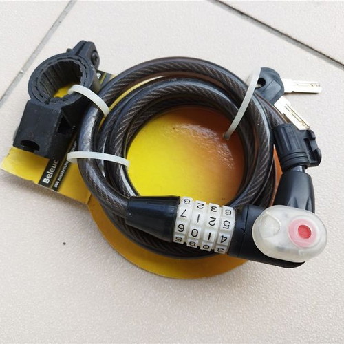 Bicycle cable lock with combination new