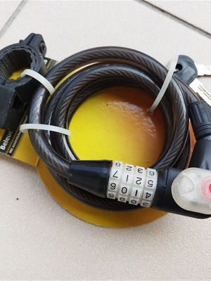 Bicycle cable lock with combination new