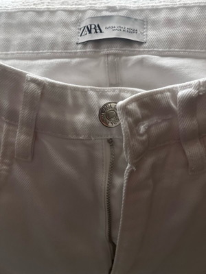 Zara white denim palazzo pants like new, size XS