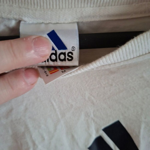 Adidas T-shirt used, white, size M