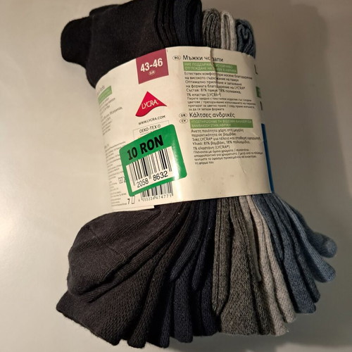 Livergy men's socks new, pack of 7, size 43-46, assorted colors