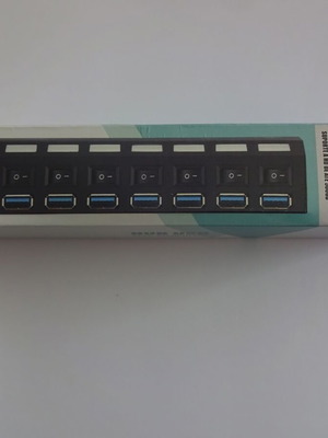 USB Hub 7 Port USB 2.0 new, 480Mbps with switch and LED