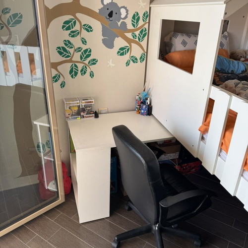 Children's bed with integrated desk, Jysk