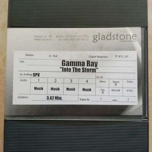 Gamma Ray Into The Storm Betacam Advance Promo 2007 used