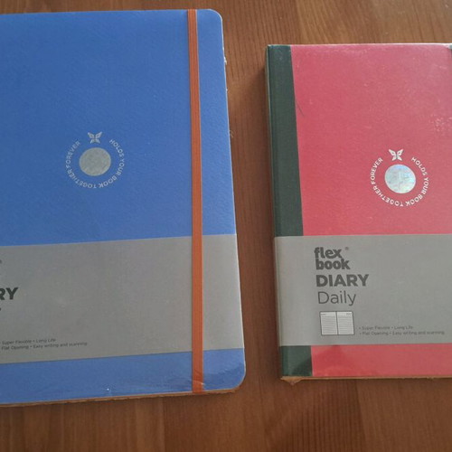 Flexbook notebooks new, pack of 2, large and small