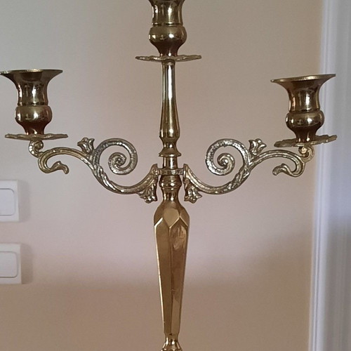 Bronze 3-Holder Candlestick used