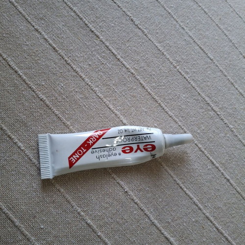 Eyelash glue used, black