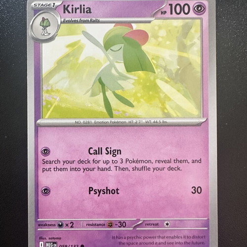 Kirlia 059/132 Mega Evolution Pokemon card