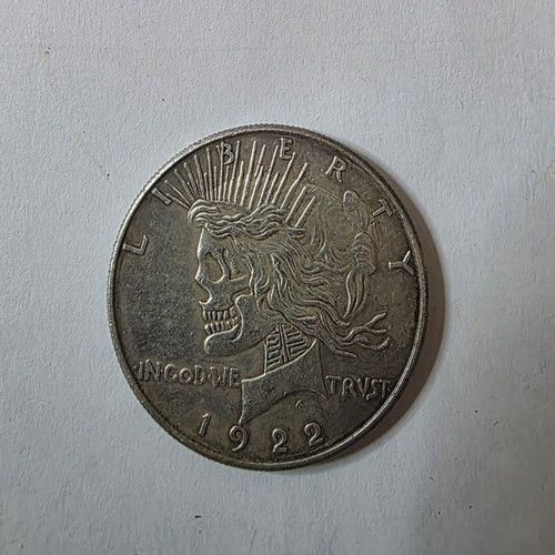Peace Dollar Hobo Nickel Skull decorative coin replica 1921/1922