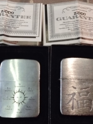 Zippo 1941 Replica lighters set (2002) - Sun & Winds and Allegria